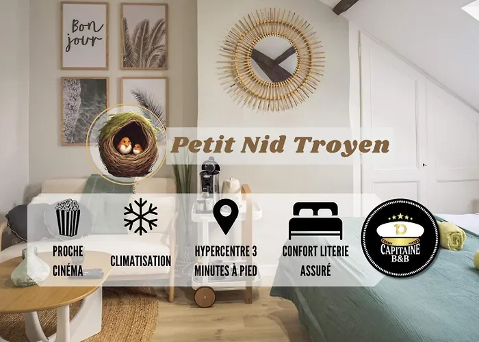 Le Nid Troyen - Proche Hypercentre - 2 Pers